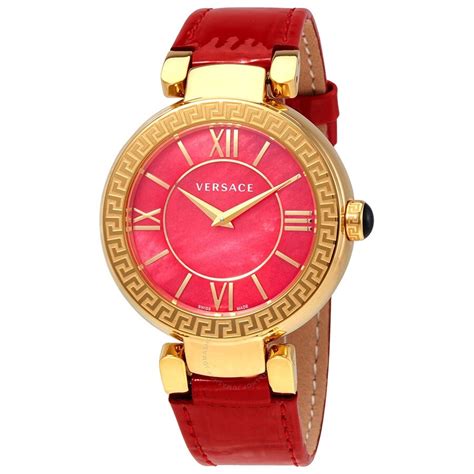 Versace VNC190017 Women's Leda Leather Red Dial 